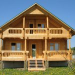 House made of profiled timber