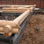 Repair of the foundation of a wooden house