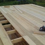 Construction of the floor immediately after the foundation is ready