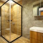 stylish shower cabin without tray
