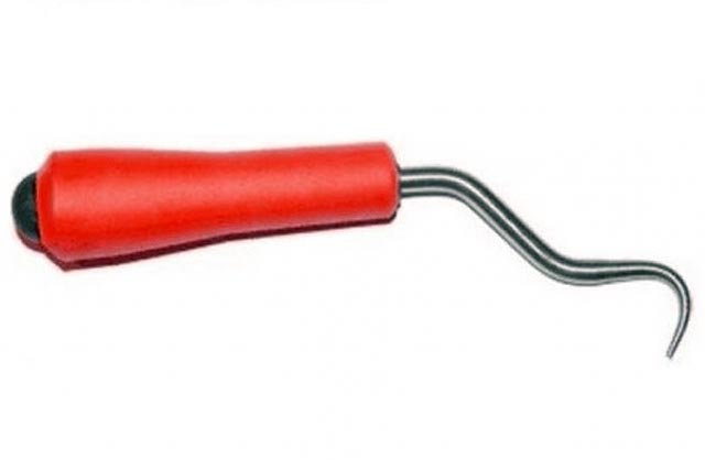 заводской крючок с красной ручкой